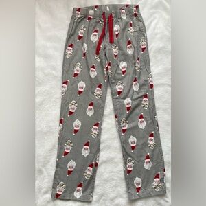 Size small Old Navy Santa Pajama Bottoms - Gray and Red Print